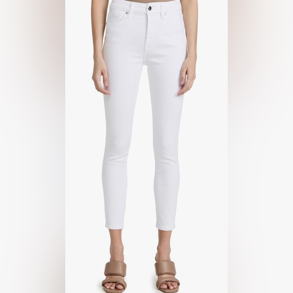 Good American Good Legs Crop Jeans White Size 16 NWT